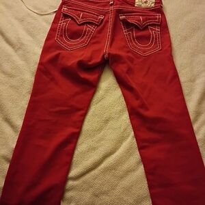 True Religion Red Straight Men's Jeans